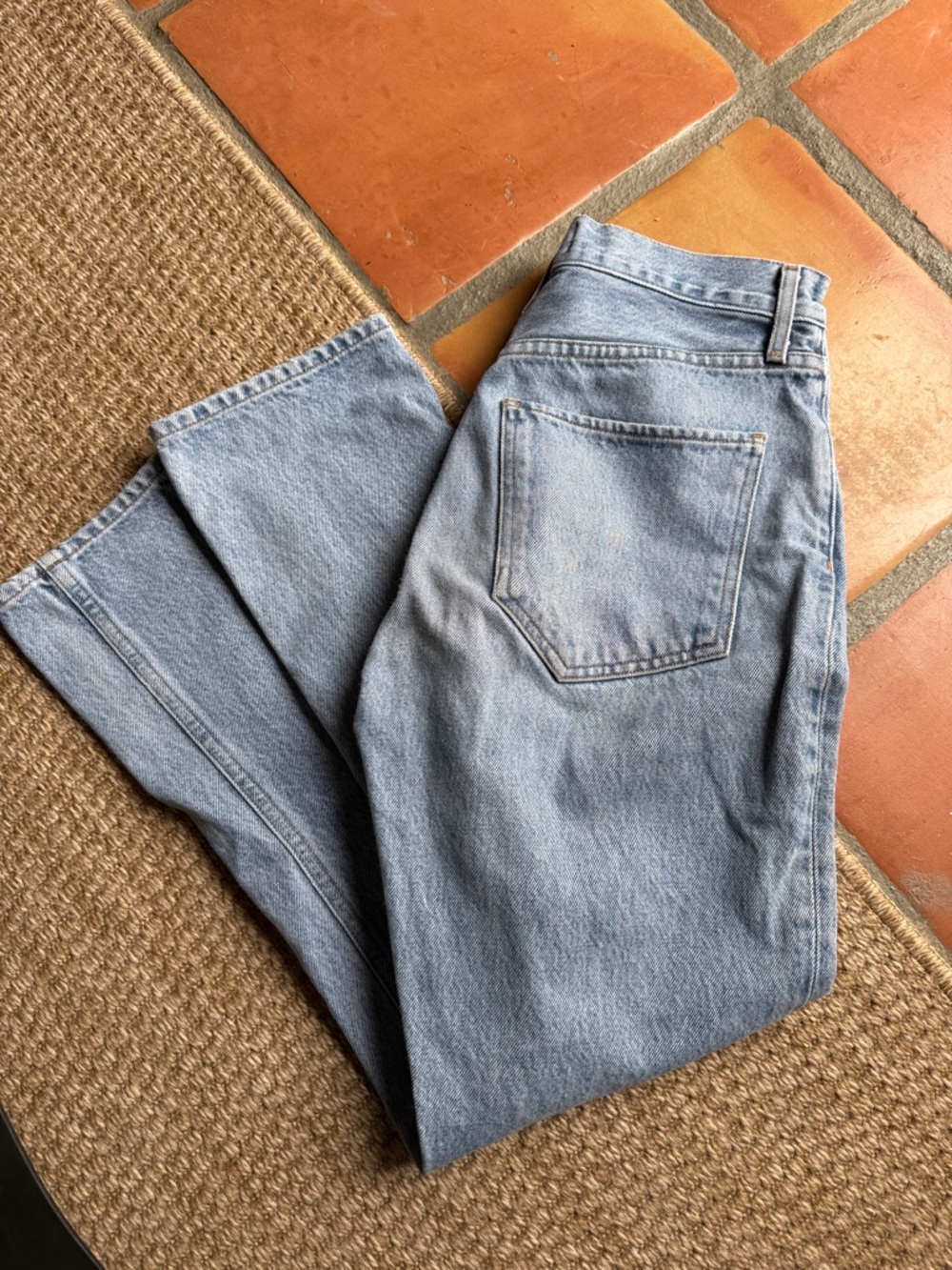 Agolde Light Wash Ankle Crop Jeans